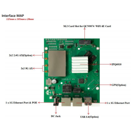DR6018-S 802.11AX MU-MIMO OFDMA DUAL CONCURENT BAND Multifunction EMBEDDED BOARD, Qualcomm IPQ 6010, WiFi 6. Wallys - Obrázek 2