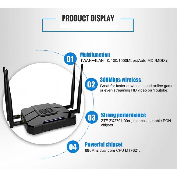 ZBT WE1326 LTE router 4G 2.4GHz 5GHz 802.11b/g/n/ac MT7621 1SIM 1SDcard 1USB 4x5dBi antenna GoldenOrb Rooter OpenWRT - Image 2
