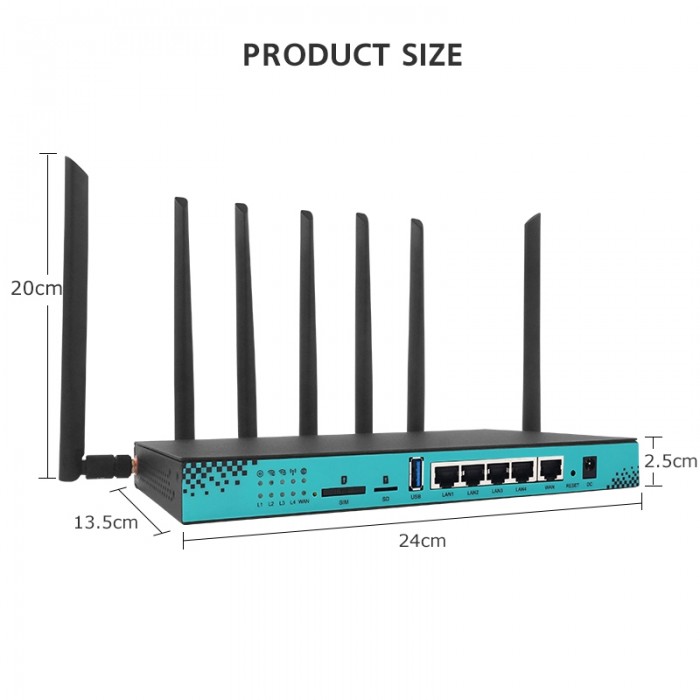 mtk 7621 ZBT WG1608-5G truly 5G 4G LTE metal body dual band wifi router, 2.4GHZ + 5GHz, USB 3.0 port, Rooter and OpenWRT firmware supported - Image 7