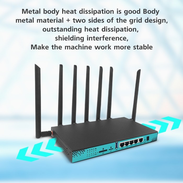 mtk 7621 ZBT WG1608-5G truly 5G 4G LTE metal body dual band wifi router, 2.4GHZ + 5GHz, USB 3.0 port, Rooter and OpenWRT firmware supported - Image 8