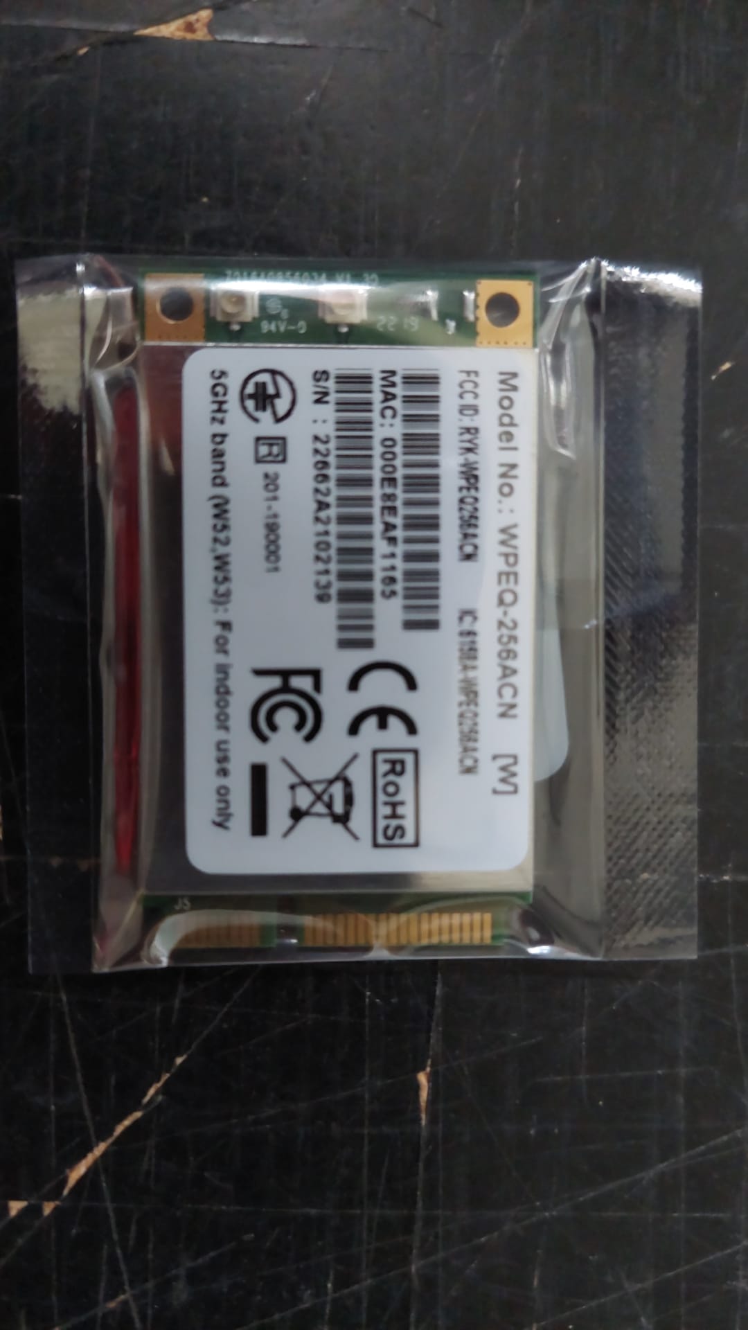 Sparklan WPEQ-256ACN Mini PCIe Module WiFi 5, Qualcomm QCA9882 BR4A 2T2R, 802.11ac/a/b/g/n - Image 4