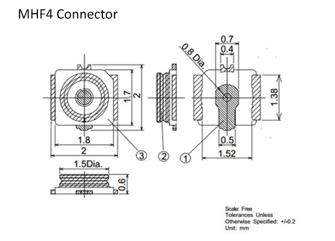 Sparklan WNFQ-291BEI (BT) Tri Band WiFi 7 2x2 MU-MIMO 2T2R Wi-Fi+Bluetooth 5.2 M.2 E key module, Qualcomm WCN7851 - Obrázek 5