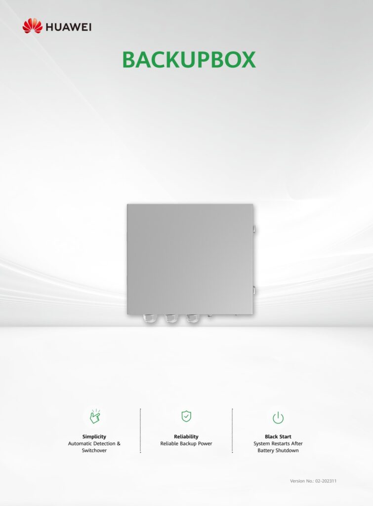 Huawei Backup Box-B1 třífázové připojení s jednofázovým záložním výstupem 02406150